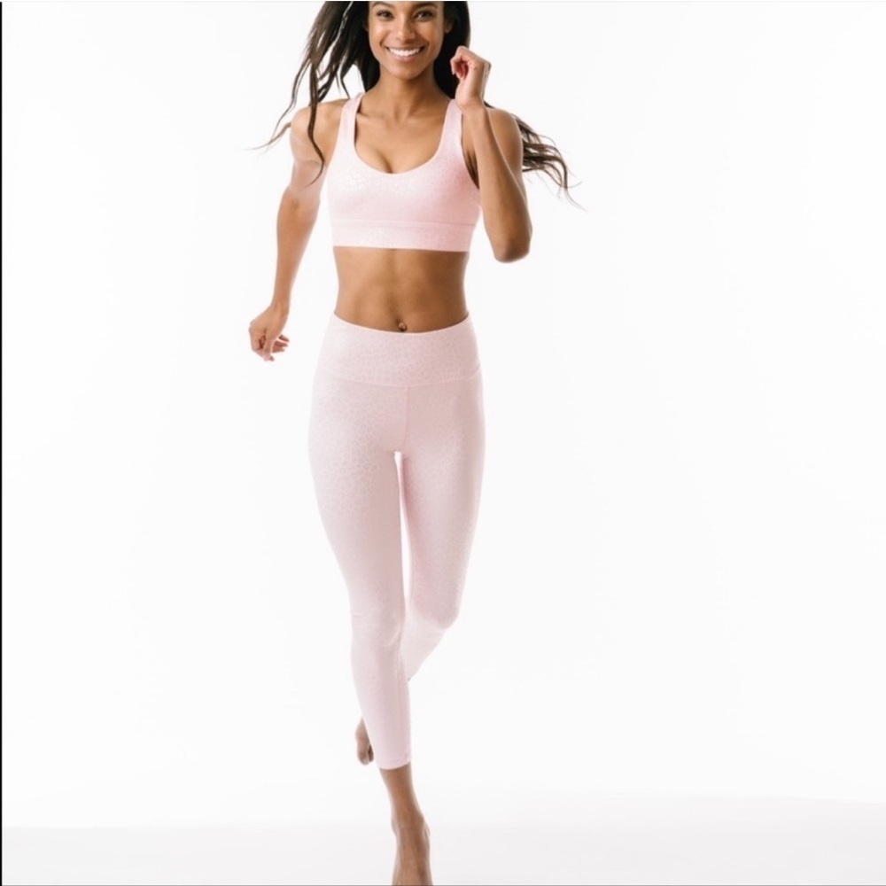ZYIA ACTIVE Pink Iridescent Leopard Leggings